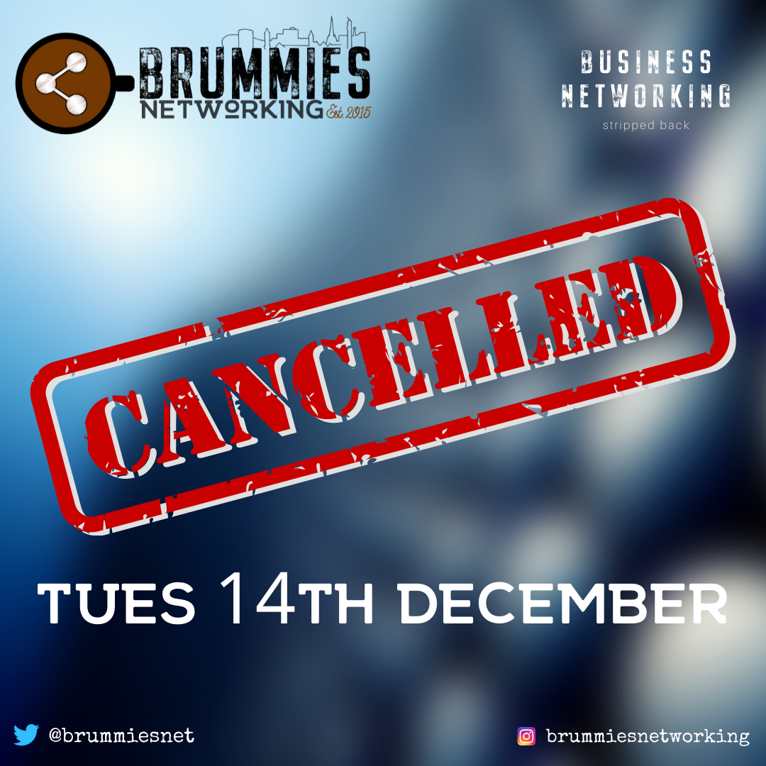brummies networking december event cancelled